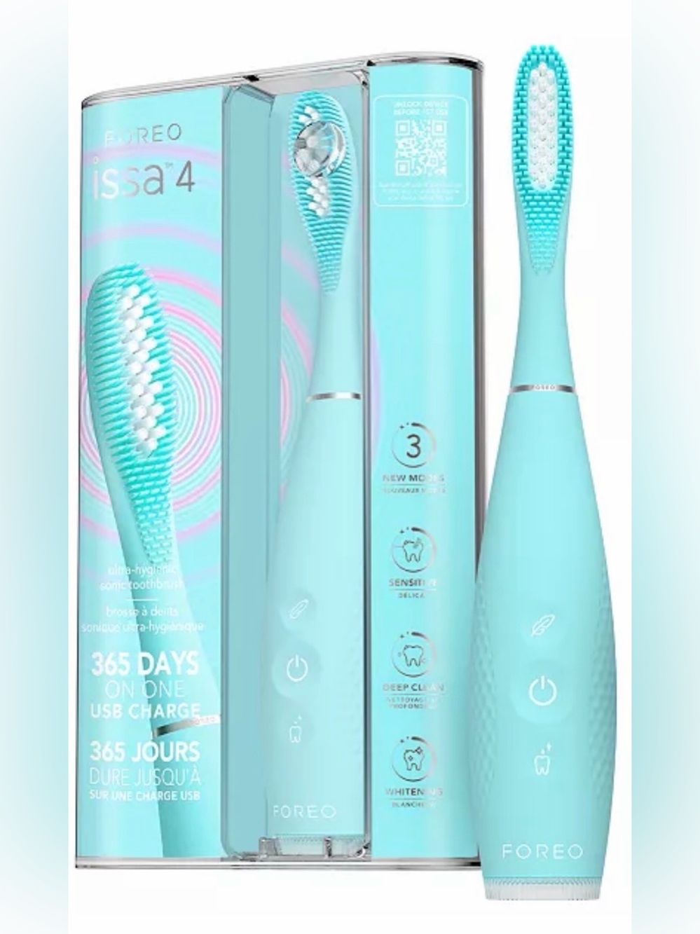 FOREO ISSA 4 Sonic Toothbrush NWT Sealed App Connected USB Rechargeable